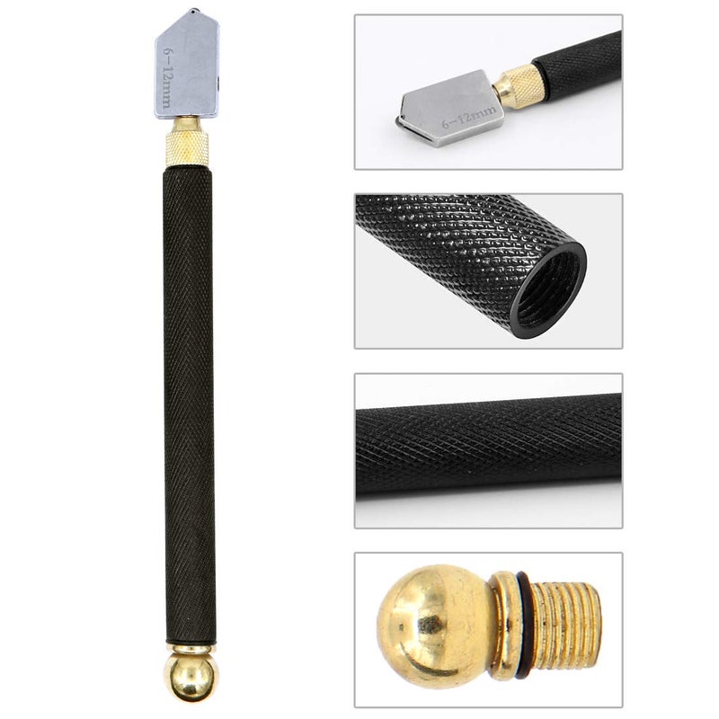 Geluode Glass Cutter Tool Set, 2mm-20mm Pencil Style Oil Feed Carbide Tip with Extra Replacement Head and Oil Dropper for Mosaic/Tiles/Mirror/Stained Glass Cutting - Image 4